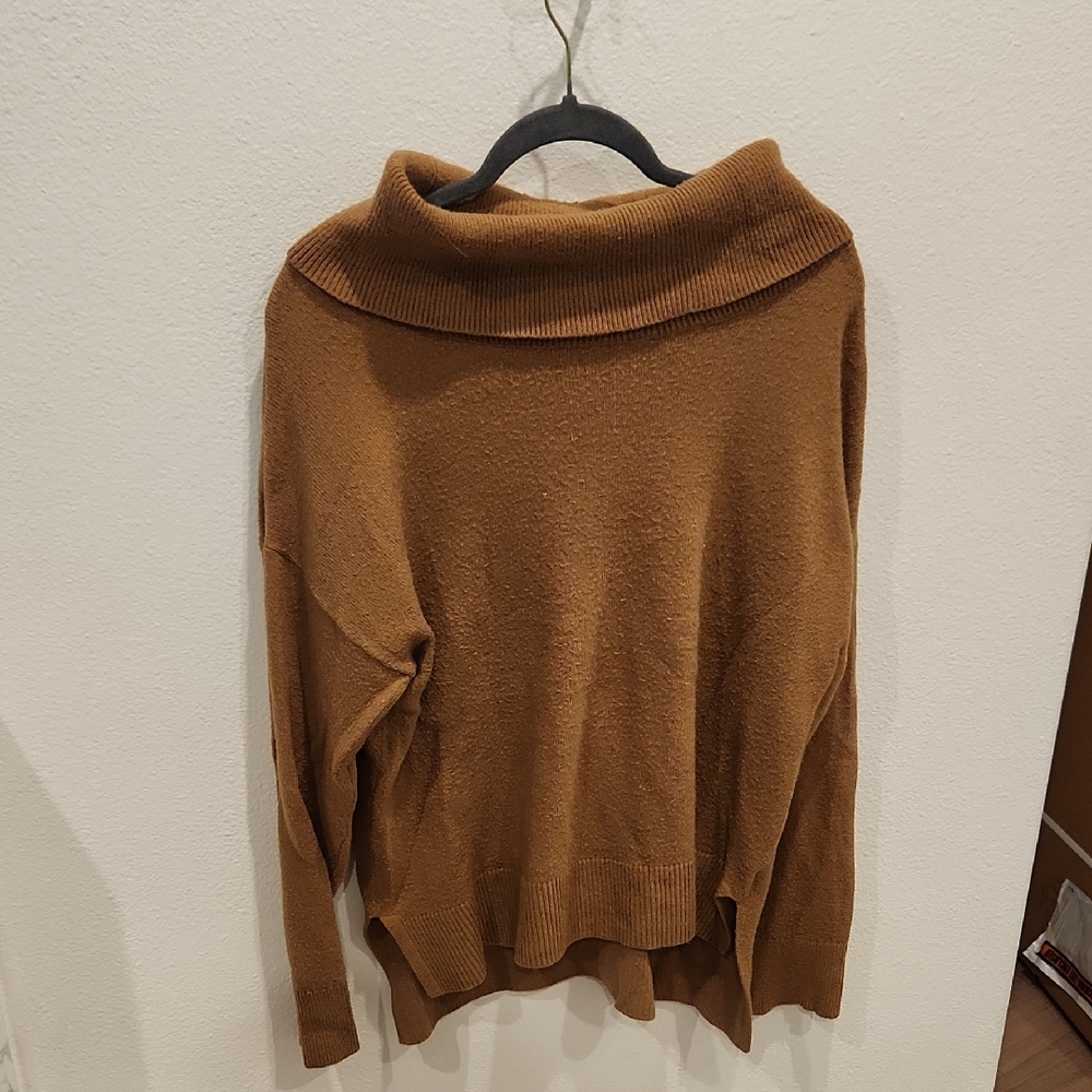 Banana Republic Warm Tan Cowl Neck Sweater